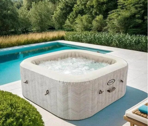 Бассейн-джакузи Intex PureSpa Chevron Deluxe (195x195x71 см)