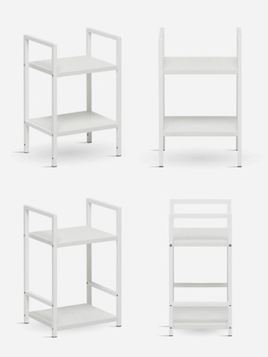 Стеллаж Leset Стилвуд 12 узкий 2 полки белый 