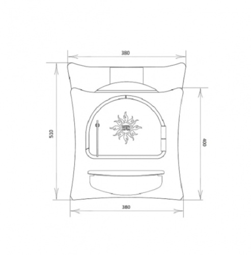 Отопительная печь Ярило Декор 8 мм