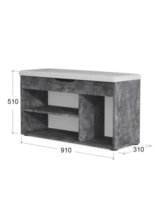 Банкетка Норд СН-122.08 бетон спаркс 