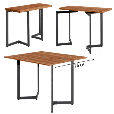 Стол-консоль Арлен 1 дуб табачный металл графит 