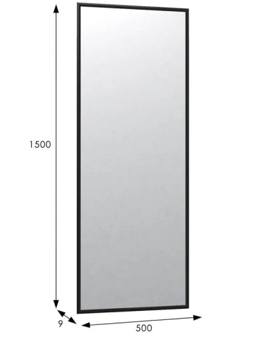 Зеркало навесное Сельетта 5 черный 