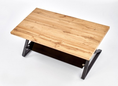 Стол журнальный HALMAR XENA PROSTOKAT натуральный дуб/черный 