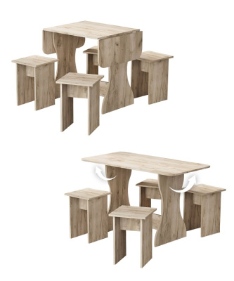 Обеденная группа Остин СН-130 дуб крафт серый 