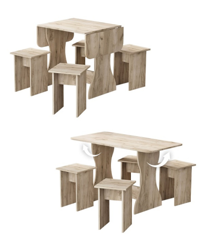 Обеденная группа Остин СН-130 дуб крафт серый 