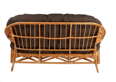 IND Диван 3-х местный Черчилль коньяк темная подушка 