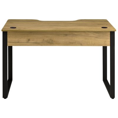 Стол геймерский Гонконг ДТ-3 130x70x75 дуб золотой металл черный 