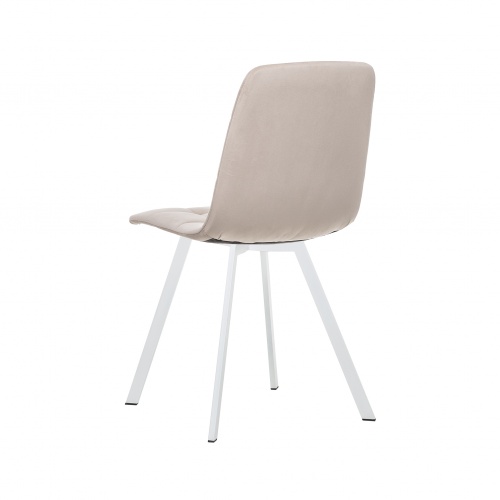 Стул Leset Скай металл белый велюр Sand 
