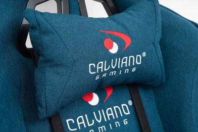 Вибромассажное кресло Calviano AVANTI ULTIMATO light blue fabric 