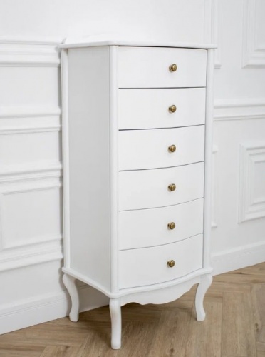 Комод Leset Беатрис узкий 6 ящ. молочный дуб 