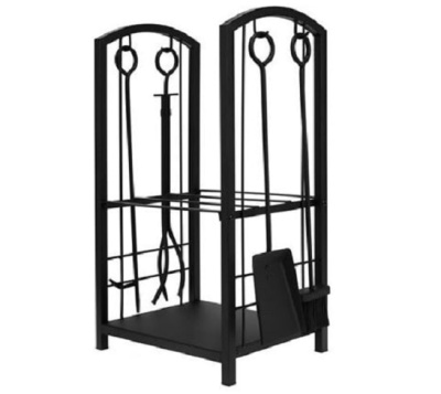 Дровница с каминным набором праздничная Н5 Саниджи