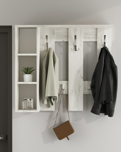 Вешалка настенная Артём-Мебель СН-100.43 дуб крафт белый 