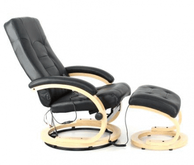 Кресло вибромассажное с пуфом LUCARO RECLINER black 