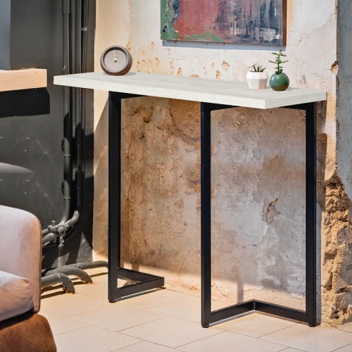 Стол барный Арлен 2 дуб белый металл графит 