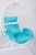 Подвесное кресло Скай 02 белый подушка голубой 