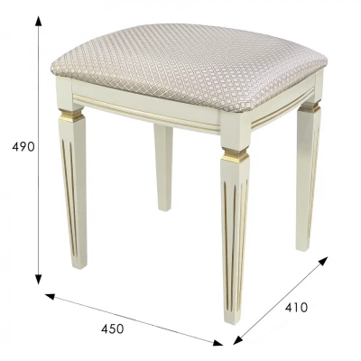 Банкетка Васко В 107Н слоновая кость золото атина ваниль 