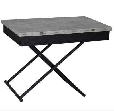 Стол трансформер Лерон ателье светлое черный 