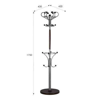 Вешалка напольная Д 4 металлик венге 