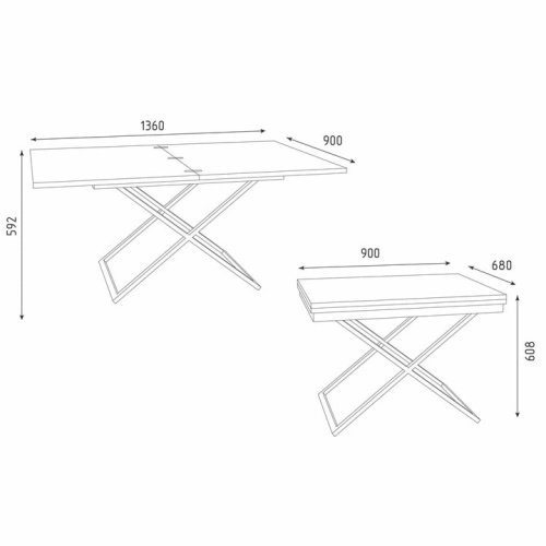 Стол-трансформер Манхэттен белый 