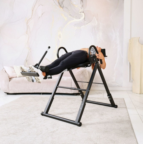 Инверсионный стол складной DFC STYLE чёрный U-образный фиксатор