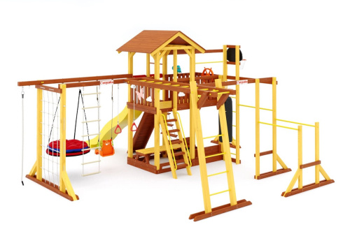 Детская спортивная площадка для дачи Савушка Семейная COMFORT PLUS