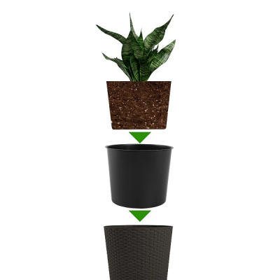 Кашпо для цветов Prosperplast Rato Round DRTUS400L-440U