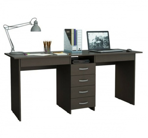 Стол для двоих Тандем-2 (0120) венге/белый 