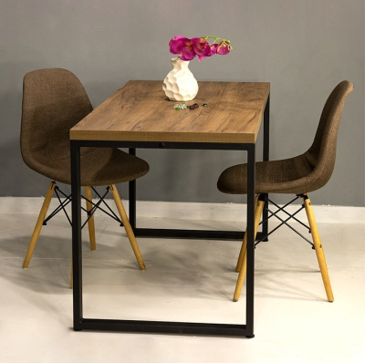 Стол письменный Каир ДТ-6 дуб табачный металл черный 