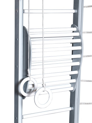 Детский спортивный комплекс Perfetto sport Scala in legno con rete 1grigio PS-127