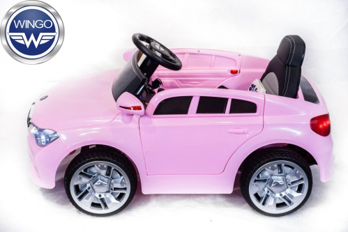 Детский электромобиль Wingo BMW 5-series LUX розовый