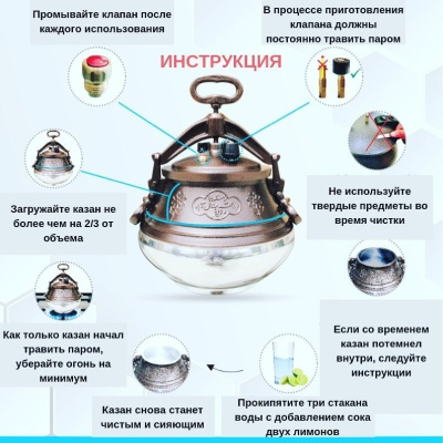 Казан алюминиевый афганский полированный 20л