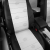 Автомобильные чехлы для сидений Hyundai Solaris седан, хэтчбек.  ЭК-03 белый/чёрный