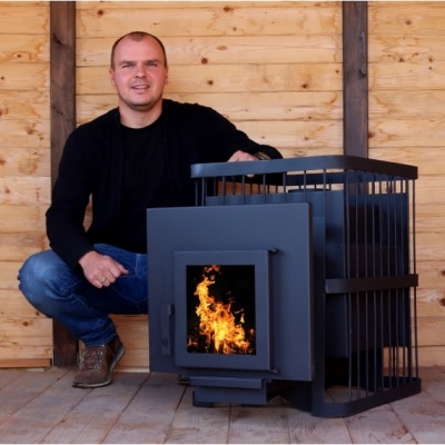 Печь банная ComfortProm Сталь 8мм 16 дверь со стеклом