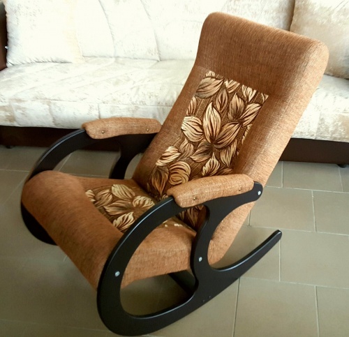 Кресло-качалка Бастион 3 Шиншила светлая+цветы