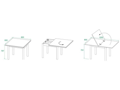 Стол обеденный Сокол СО-1м беленый дуб 