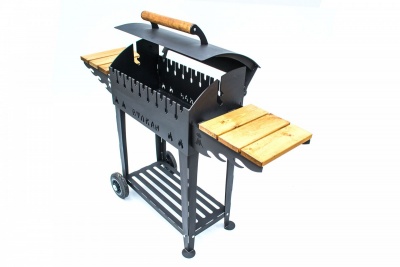 Мангал-гриль Вулкан Вуд на колесах 5мм
