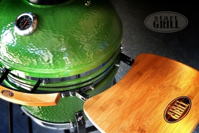 Керамический гриль Start Grill зеленый, 57 см