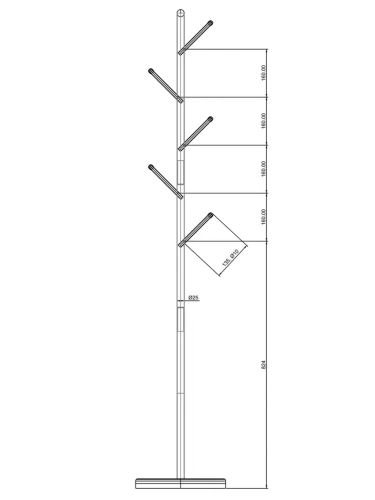 Вешалка напольная Пико 6 