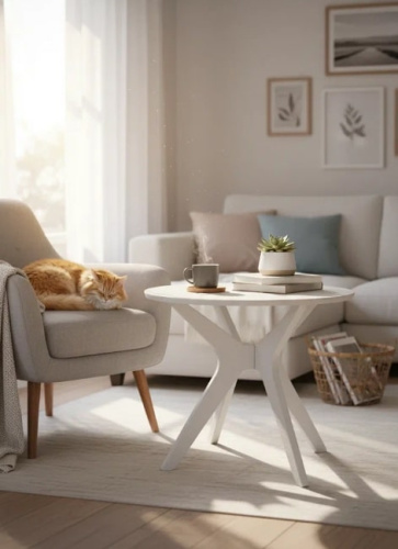 Стол журнальный Сабин 1 белый 