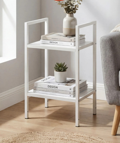 Стеллаж Leset Стилвуд 12 узкий 2 полки белый 