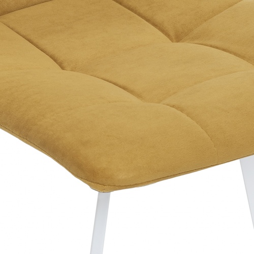 Стул Leset Скай металл белый велюр Mustard 