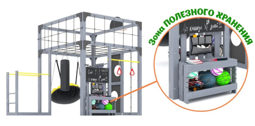 Детская площадка для дачи Савушка КУБ-1 Серый