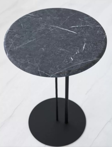 Стол приставной МеталлАрт М015 черный мрамор черный 
