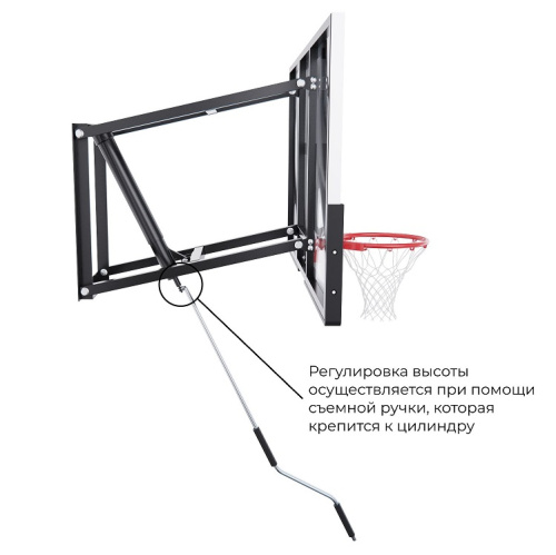 Баскетбольный щит DFC стекло 8 мм 152 х 80 см