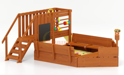 Игровой комплекс для дачи Песочный дворик Савушка-4