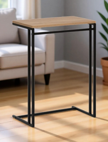 Стол приставной Leset Стилвуд 1 черный дуб крафт золотой 