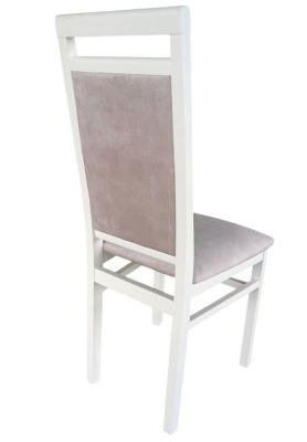 Стул GRAND МДК-191 Эмаль белая Микровелюр бежевый 