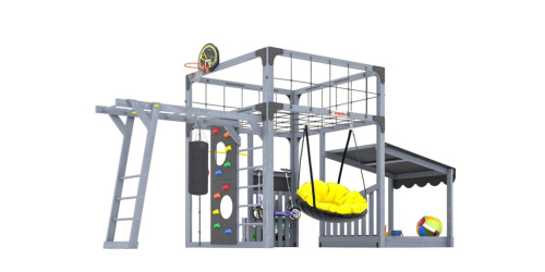 Детская площадка для дачи Савушка КУБ-4 Серый