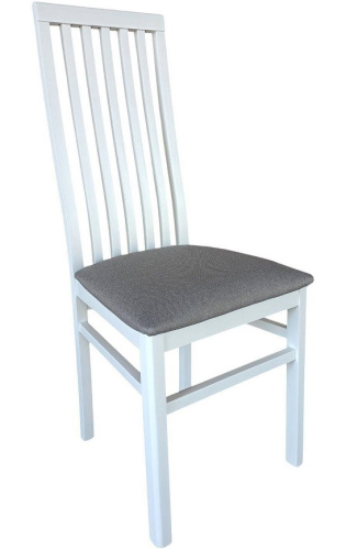 Стул МДК-82.1 Эмаль белая Серая рогожка 