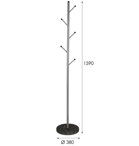 Вешалка напольная Пико 6 металлик 